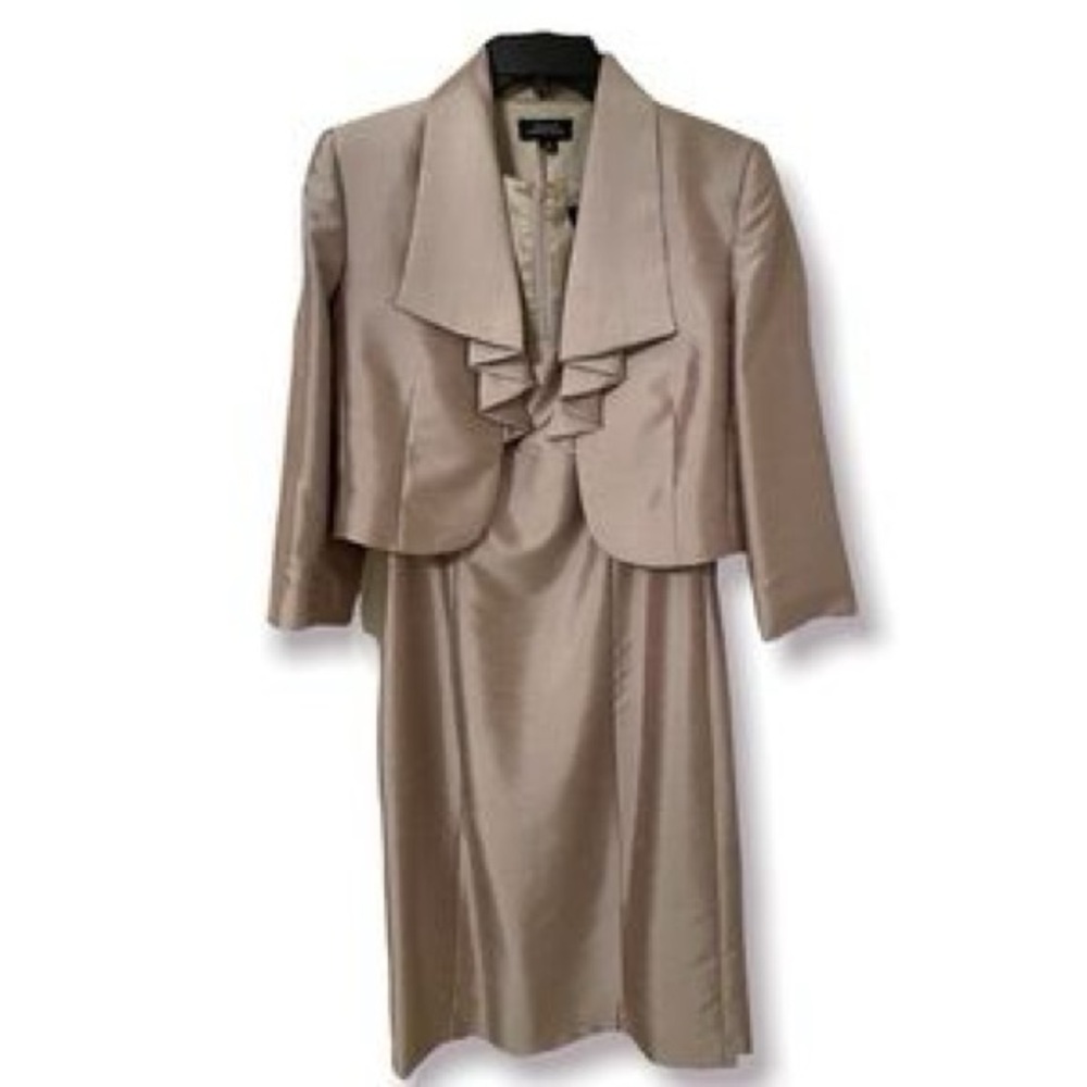 Mother of the Bride Tahari Women's Gold Sheath Dress & Jacket Set